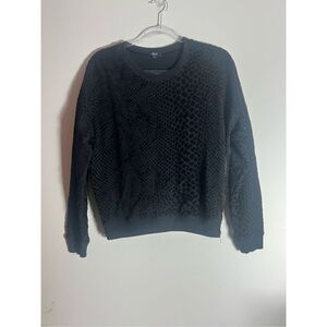 Rails Marlo flocked cobra sweater with zip side detail size medium